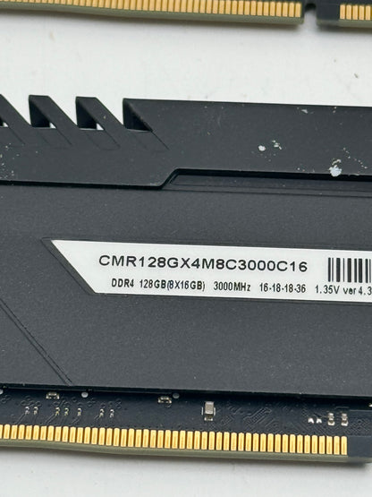 128GB (8x16GB) Corsair Vengeance Pro RGB 3000MHz DDR4 RAM