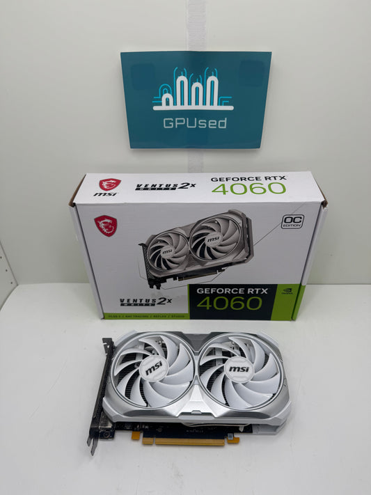 MSI Nvidia GeForce RTX 4060 Ventus 2X White 8GB GDDR6 - A