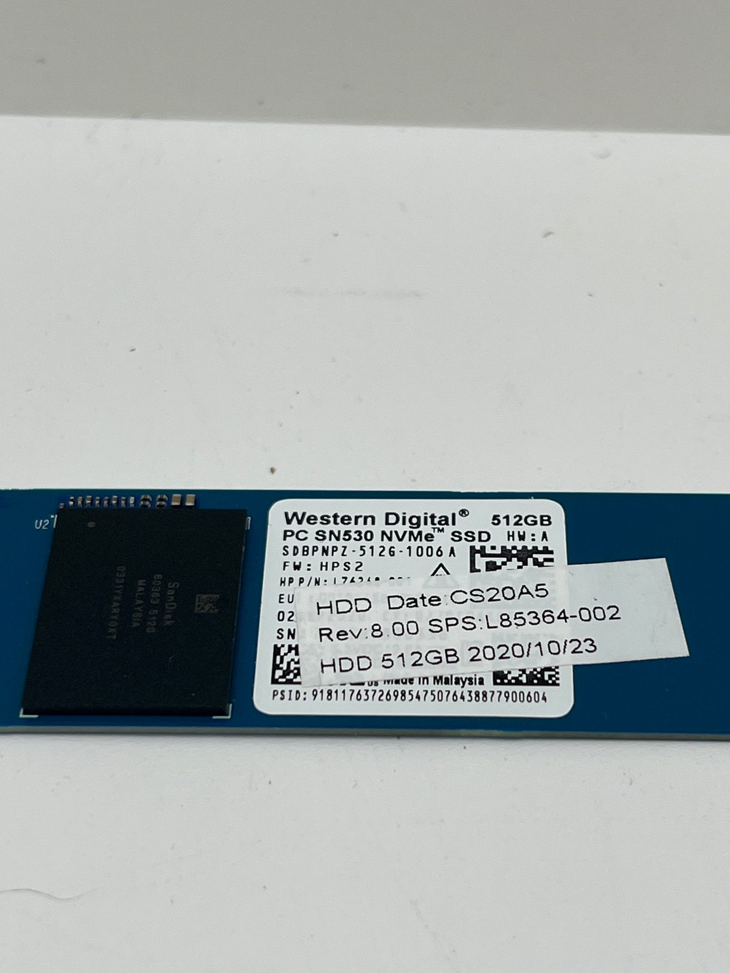 WD SN530 512GB NVMe M.2 SSD