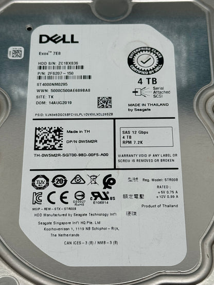 Dell 4TB 3.5” SAS Drive SATA HDD