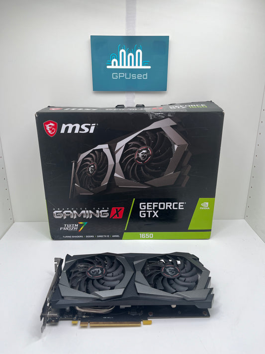 MSI Nvidia GeForce GTX 1650 Gaming X 4GB GDDR5 - A