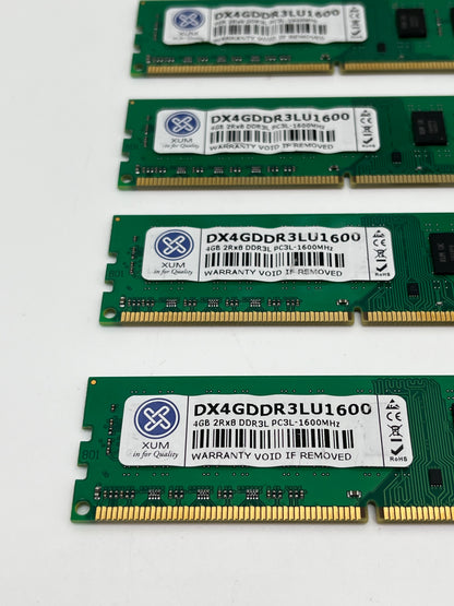 16GB (4x4GB) XUM 1600MHz DDR3 RAM